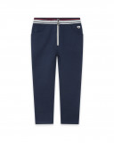 Leggings en coton molletonné avec fermeture éclair fille bleus Leggings en coton molletonné avec fermeture éclair fille bleus