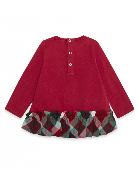 Tee-shirt flanelle et jersey sac fille rouge highlands Tee-shirt flanelle et jersey sac fille rouge highlands