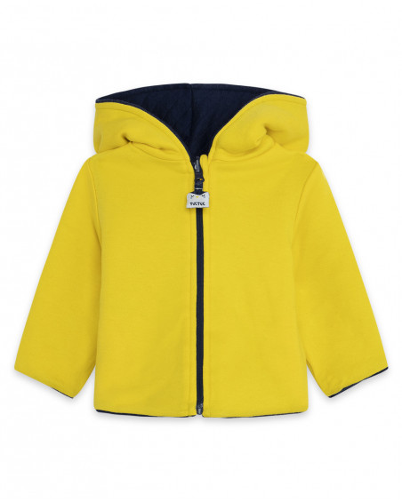Parka réversible en jersey avec capuche garçon bleue it's cold Parka réversible en jersey avec capuche garçon bleue it's cold