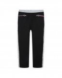 Leggings en coton molletonné à rayures latérales garçon noirs Leggings en coton molletonné à rayures latérales garçon noirs