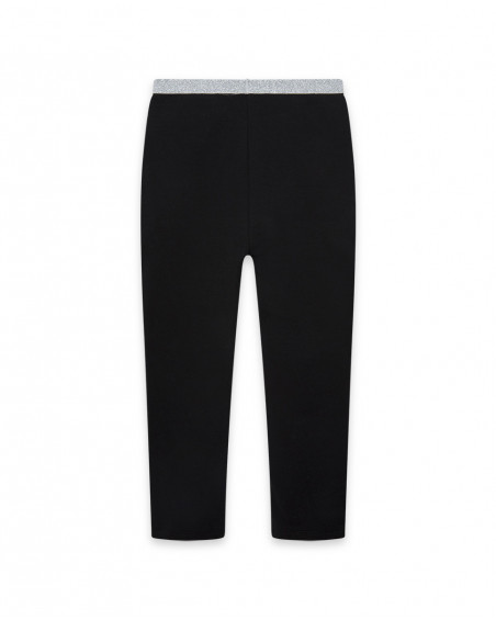 Leggings en coton molletonné à rayures latérales garçon noirs