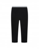 Leggings en coton molletonné à rayures latérales garçon noirs Leggings en coton molletonné à rayures latérales garçon noirs