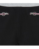 Leggings en coton molletonné à rayures latérales garçon noirs Leggings en coton molletonné à rayures latérales garçon noirs