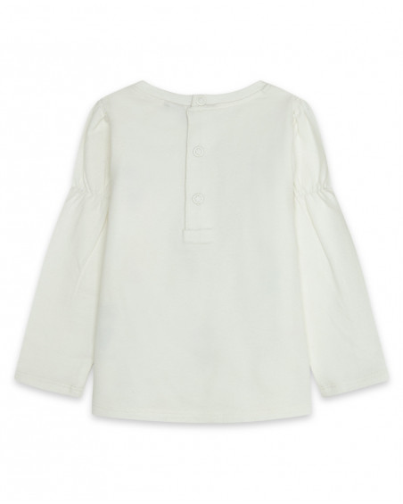 Tee-shirt en jersey imprimée fille blanc kyoto girls Tee-shirt en jersey imprimée fille blanc kyoto girls