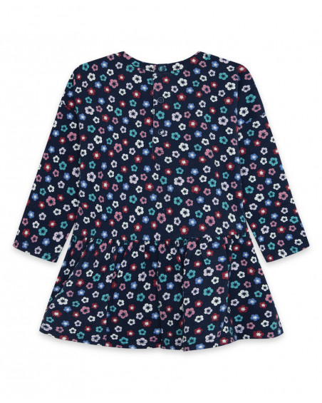 Robe en jersey fleurs fille bleue kyoto girls Robe en jersey fleurs fille bleue kyoto girls