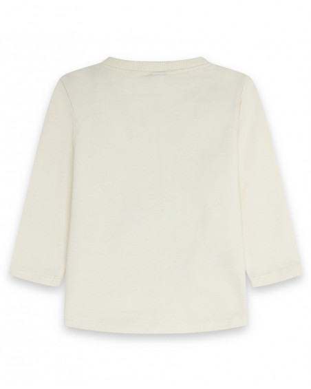 Tee-shirt en jersey imprimée garçon blanc highlands Tee-shirt en jersey imprimée garçon blanc highlands