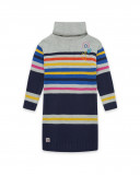 Robe en tricot à rayures fille grise best friends 4ever Robe en tricot à rayures fille grise best friends 4ever