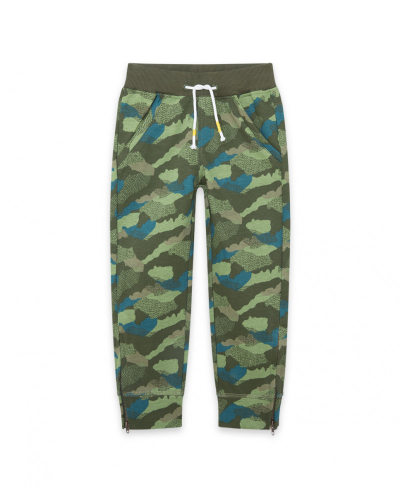 Pantalon en peluche camouflage fille vert dance muse