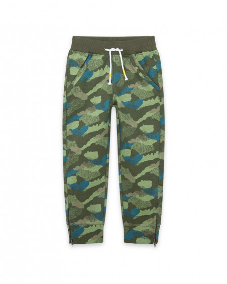 Pantalon en peluche camouflage fille vert dance muse Pantalon en peluche camouflage fille vert dance muse