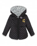 Parka réversible en fourrure avec capuche fille grise bee happy Parka réversible en fourrure avec capuche fille grise bee happy