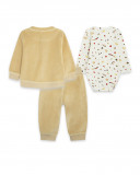 Ensamble en velours et jersey garçon beige brownie bears Ensamble en velours et jersey garçon beige brownie bears