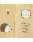 Ensamble en velours et jersey garçon beige brownie bears Ensamble en velours et jersey garçon beige brownie bears