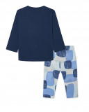 Tee-shirt et pantalon en peluche jogging garçon bleu glaciar Tee-shirt et pantalon en peluche jogging garçon bleu glaciar