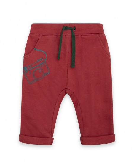 Pantalon en peluche caméra garçon rouge highlands Pantalon en peluche caméra garçon rouge highlands