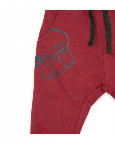 Pantalon en peluche caméra garçon rouge highlands Pantalon en peluche caméra garçon rouge highlands