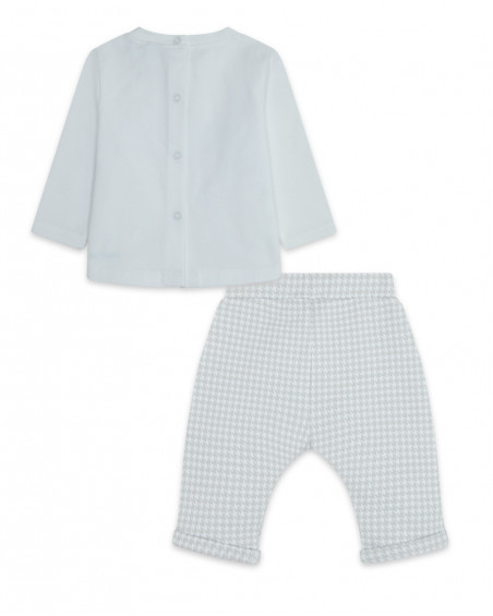 Ensemble en jersey long sans pieds garçon blanc luna llena Ensemble en jersey long sans pieds garçon blanc luna llena