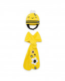 Bonnet et écharpe polaire abeille fille jaune bee happy Bonnet et écharpe polaire abeille fille jaune bee happy