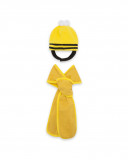 Bonnet et écharpe polaire abeille fille jaune bee happy Bonnet et écharpe polaire abeille fille jaune bee happy