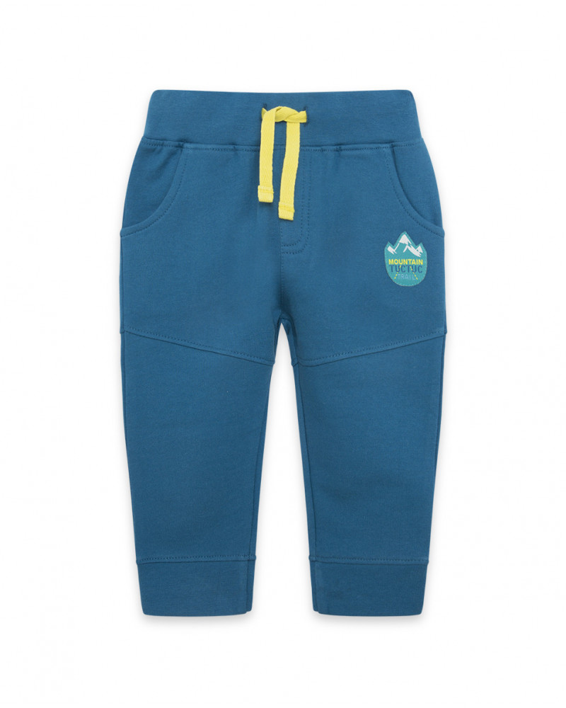 Pantalon en peluche lacets garçon bleu color hikers