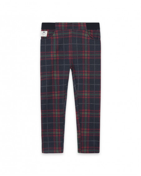 Leggings en jersey à carreaux fille rouges breakfast time Leggings en jersey à carreaux fille rouges breakfast time