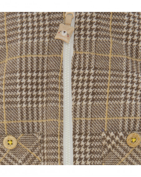 Veste réversible en peluche et forrure garçon marron brownie Veste réversible en peluche et forrure garçon marron brownie