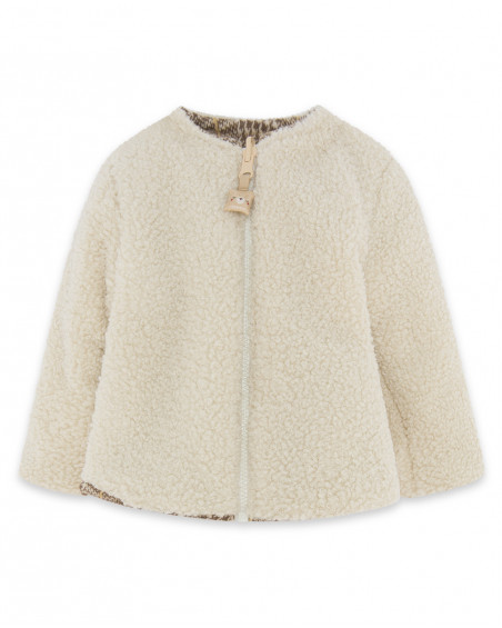 Veste réversible en peluche et forrure garçon marron brownie Veste réversible en peluche et forrure garçon marron brownie