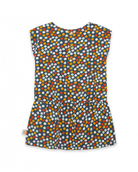 Robe en jersey imprimé fille orange basicos kids Robe en jersey imprimé fille orange basicos kids