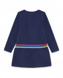 Robe en coton molletonné imprimé fille bleue best friends 4ever Robe en coton molletonné imprimé fille bleue best friends 4ever