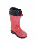 Bottes de pluie coeurs fille rouges hello london Bottes de pluie coeurs fille rouges hello london