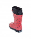 Bottes de pluie coeurs fille rouges hello london Bottes de pluie coeurs fille rouges hello london