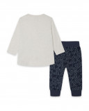 Tee-shirt et pantalon en peluche jogging garçon blanc hello Tee-shirt et pantalon en peluche jogging garçon blanc hello