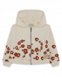 Sweat-shirt capuche en peluche avec fermeture éclair fille Sweat-shirt capuche en peluche avec fermeture éclair fille