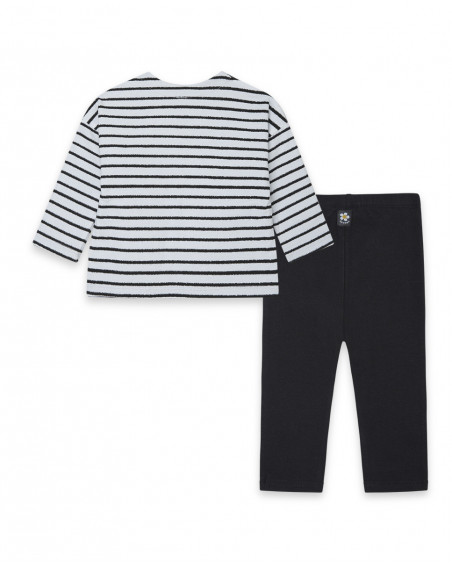 Sweat-shirt et leggings peluche fleurs fille gris bee happy Sweat-shirt et leggings peluche fleurs fille gris bee happy