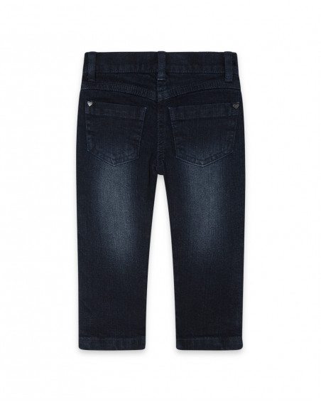 Pantalon en jeans avec détail étoiles fille bleu glaciar Pantalon en jeans avec détail étoiles fille bleu glaciar