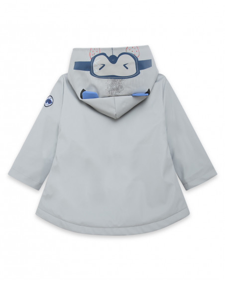 Gabardine avec capuche garçon gris glaciar Gabardine avec capuche garçon gris glaciar