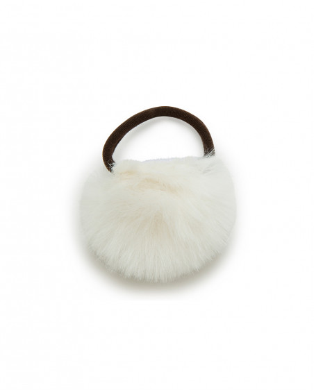 élastique cheveux en fourrure fille beige hidden nature élastique cheveux en fourrure fille beige hidden nature