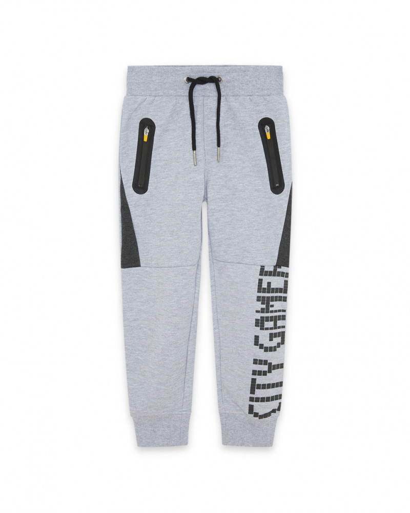 Pantalon en peluche avec poches fille gris dance muse