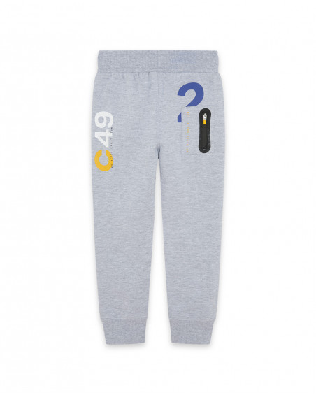 Pantalon en peluche avec poches fille gris dance muse