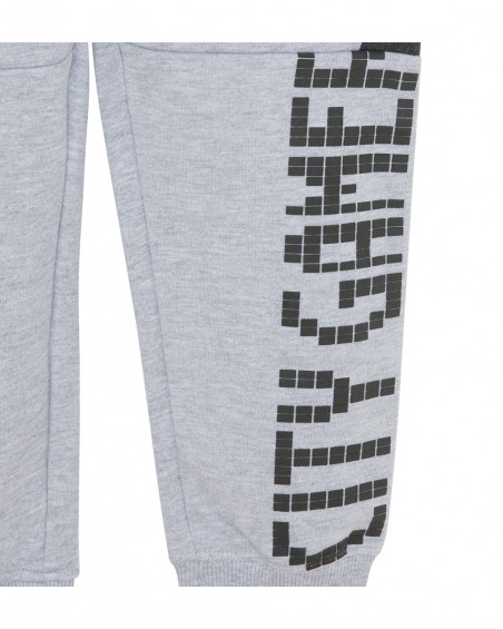 Pantalon en peluche avec poches fille gris dance muse