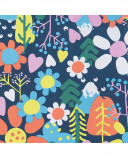 Tee-shirt en jersey fleurs fille bleu color hikers Tee-shirt en jersey fleurs fille bleu color hikers