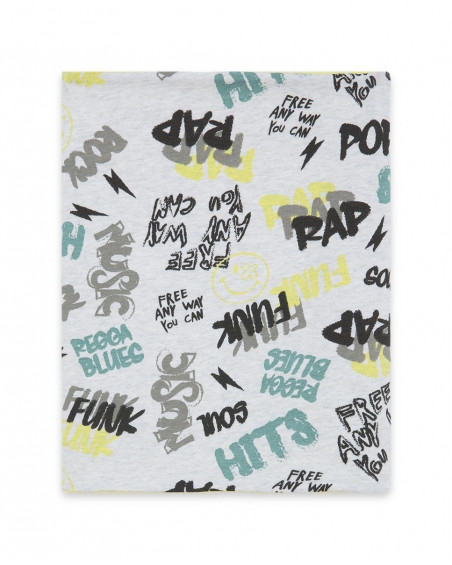 Bandana en jersey imprimée fille gris wild soul