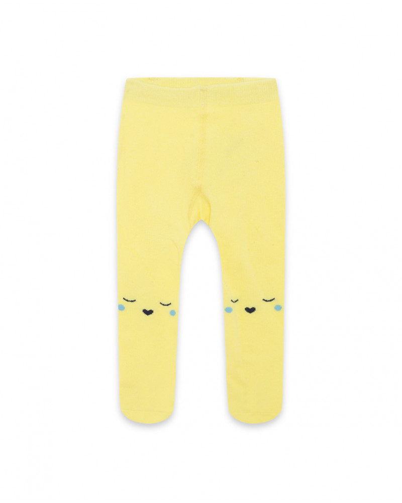 Collants visage fille jaunes it's cold
