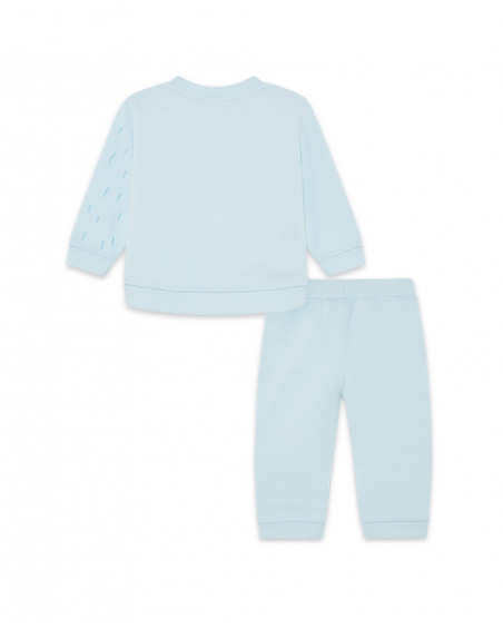 Survêtement coton molletonné oursin garçon bleu city gamer Survêtement coton molletonné oursin garçon bleu city gamer