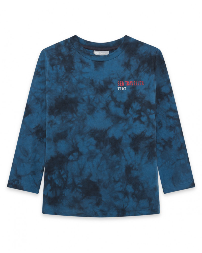 Tee-shirt en jersey message fille bleu wild soul