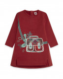 Robe en coton molletonné sac fille rouge highlands Robe en coton molletonné sac fille rouge highlands