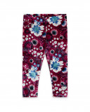 Leggings en jersey velvet fleurs fille roses kyoto girls Leggings en jersey velvet fleurs fille roses kyoto girls