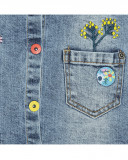 Robe en jeans et tee-shirt fleurs fille bleue color hikers Robe en jeans et tee-shirt fleurs fille bleue color hikers