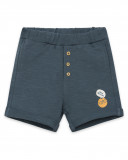 Bermuda en coton molletonné boutons garçon bleue basicos kids Bermuda en coton molletonné boutons garçon bleue basicos kids