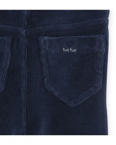 Jeggings velours côtelé et jersey avec détail poche garçon