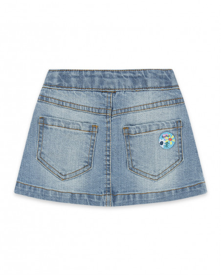 Jupe en jeans coeurs fille bleue color hikers Jupe en jeans coeurs fille bleue color hikers